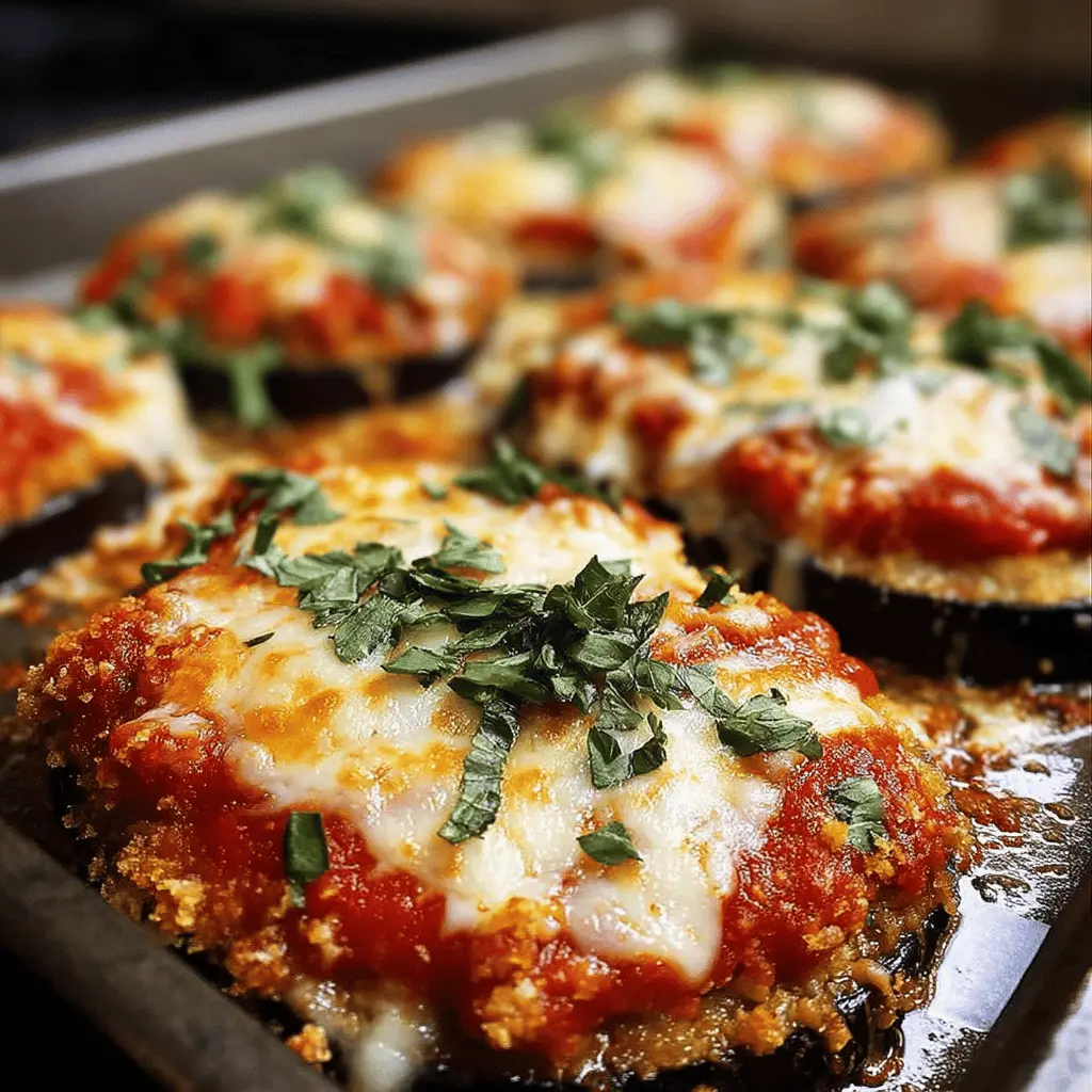 Easy Crispy Baked Eggplant Parmesan Recipe
