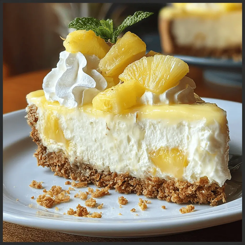Easy No-Bake Pineapple Cheesecake Dessert
