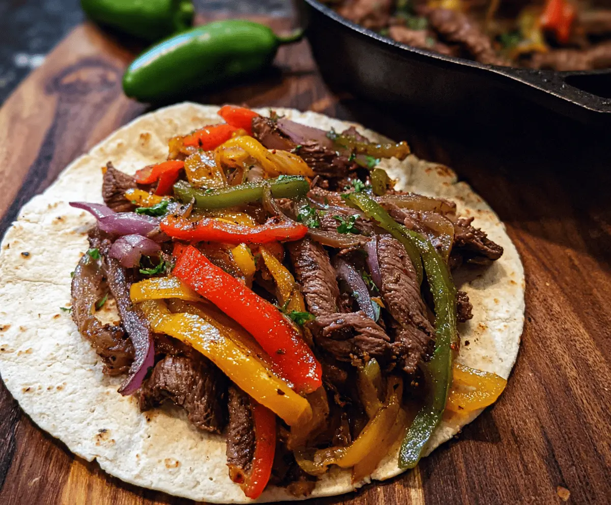 Easy Flank Steak Fajitas Recipe
