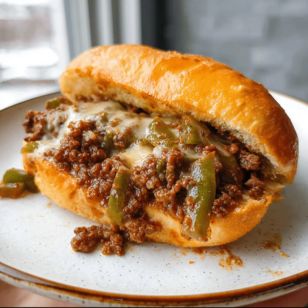Easy Philly Cheesesteak Sloppy Joes Recipe