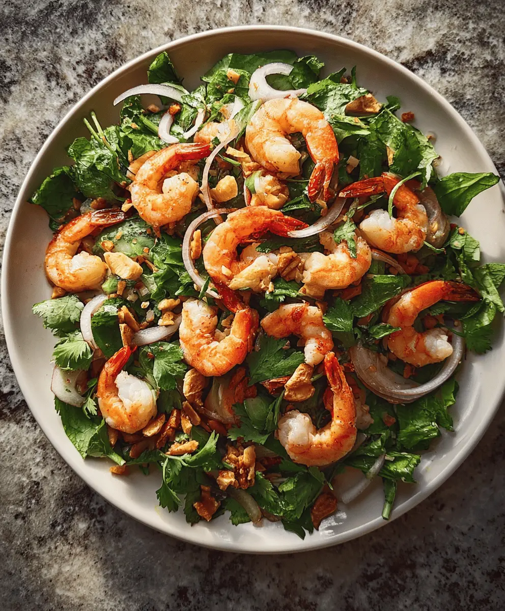 Easy Cilantro Salad With Shrimp and Shallots