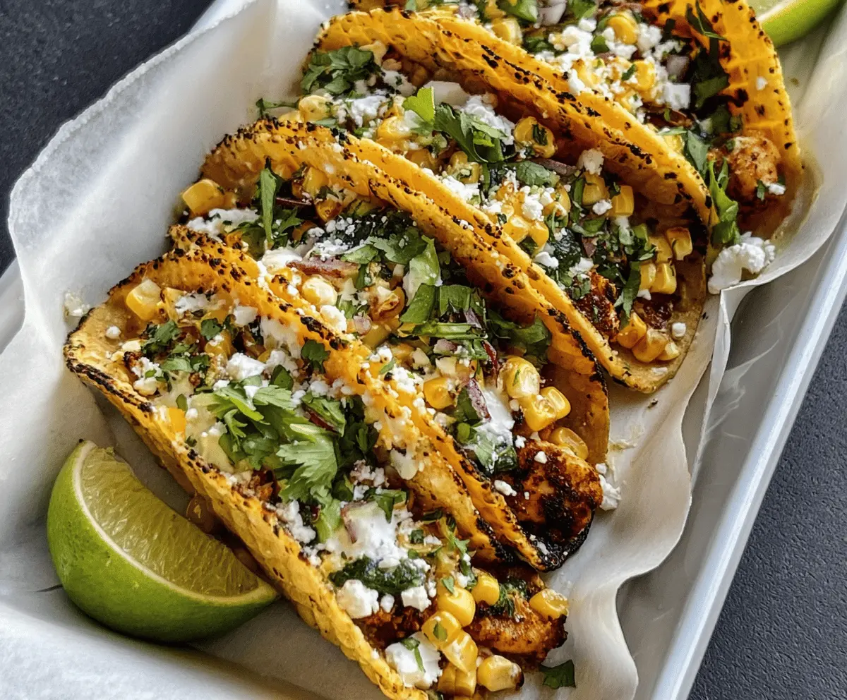 Easy Street Corn Chicken Tacos Recipe