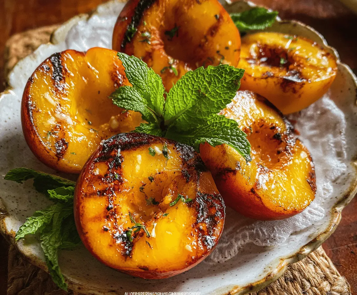 Easy Brown Sugar Grilled Peaches Recipe