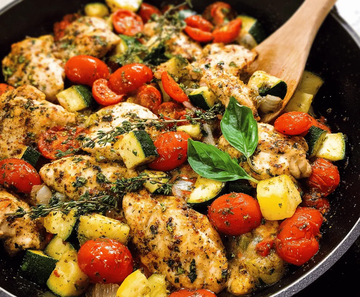 Easy Italian Chicken and Veggie Skillet Recipe