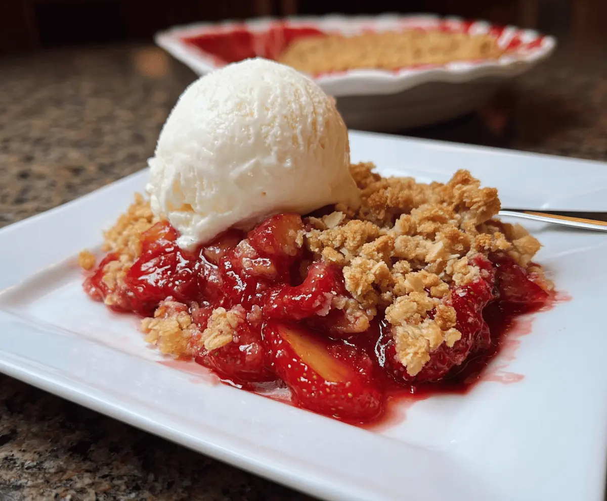 Easy Strawberry Peach Crisp Recipe