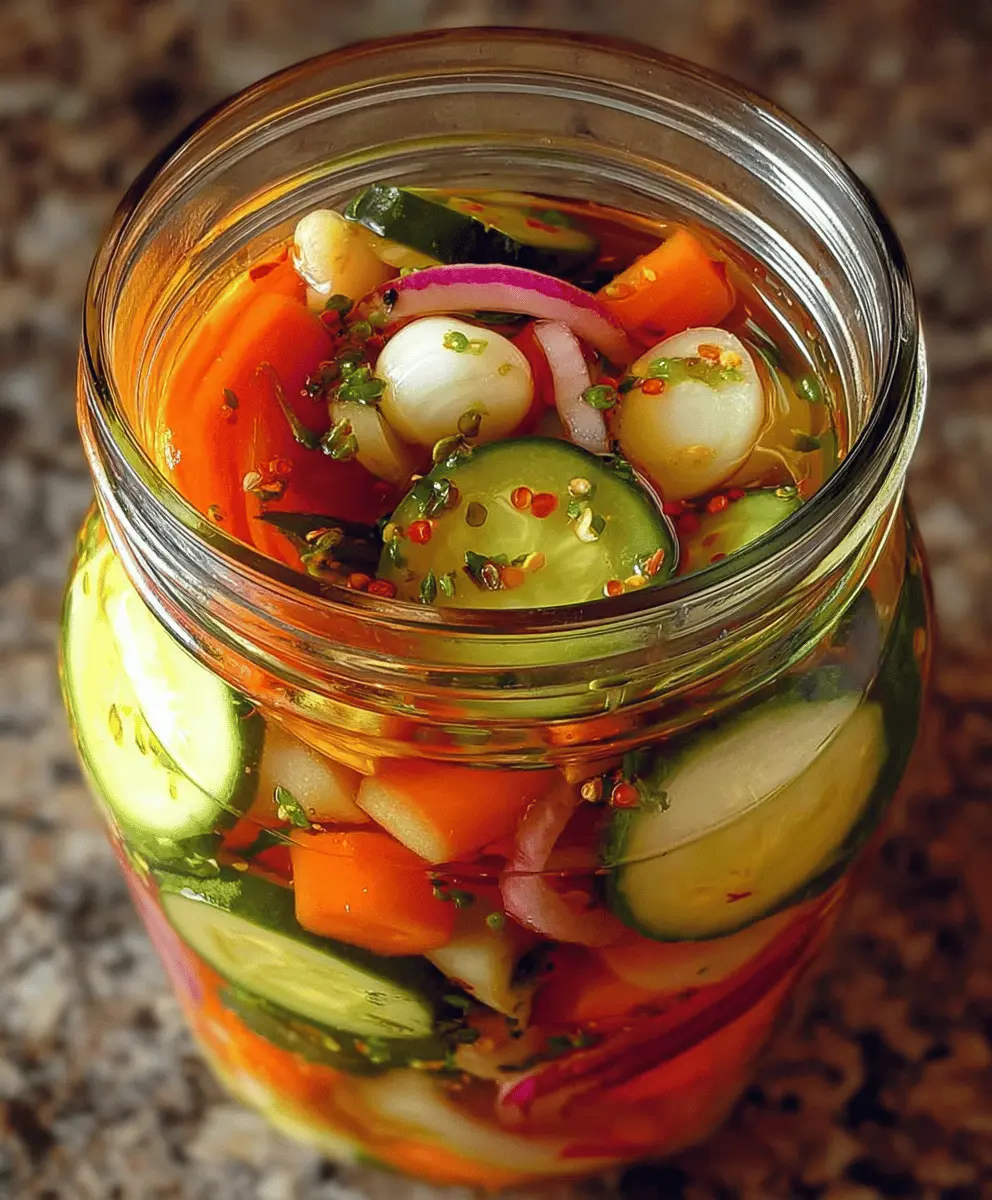 Easy Quick Refrigerator Pickled Vegetables Recipe