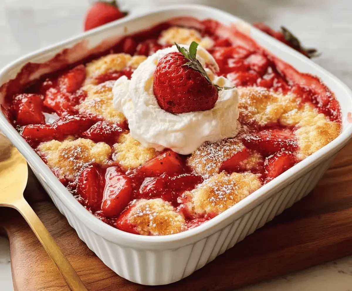 Easy Homemade Strawberry Cobbler Recipe