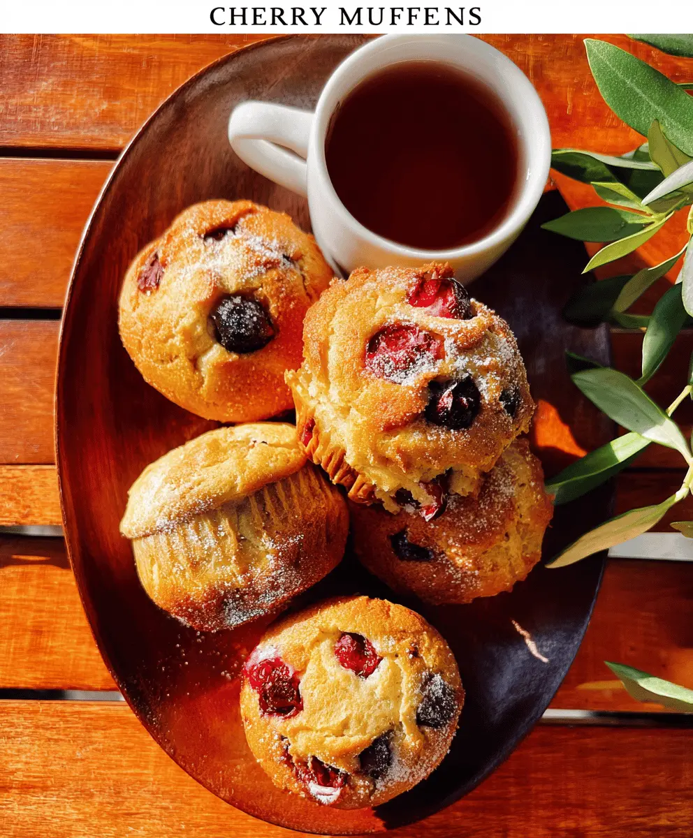 Easy Cherry Muffins with Olives and Thyme