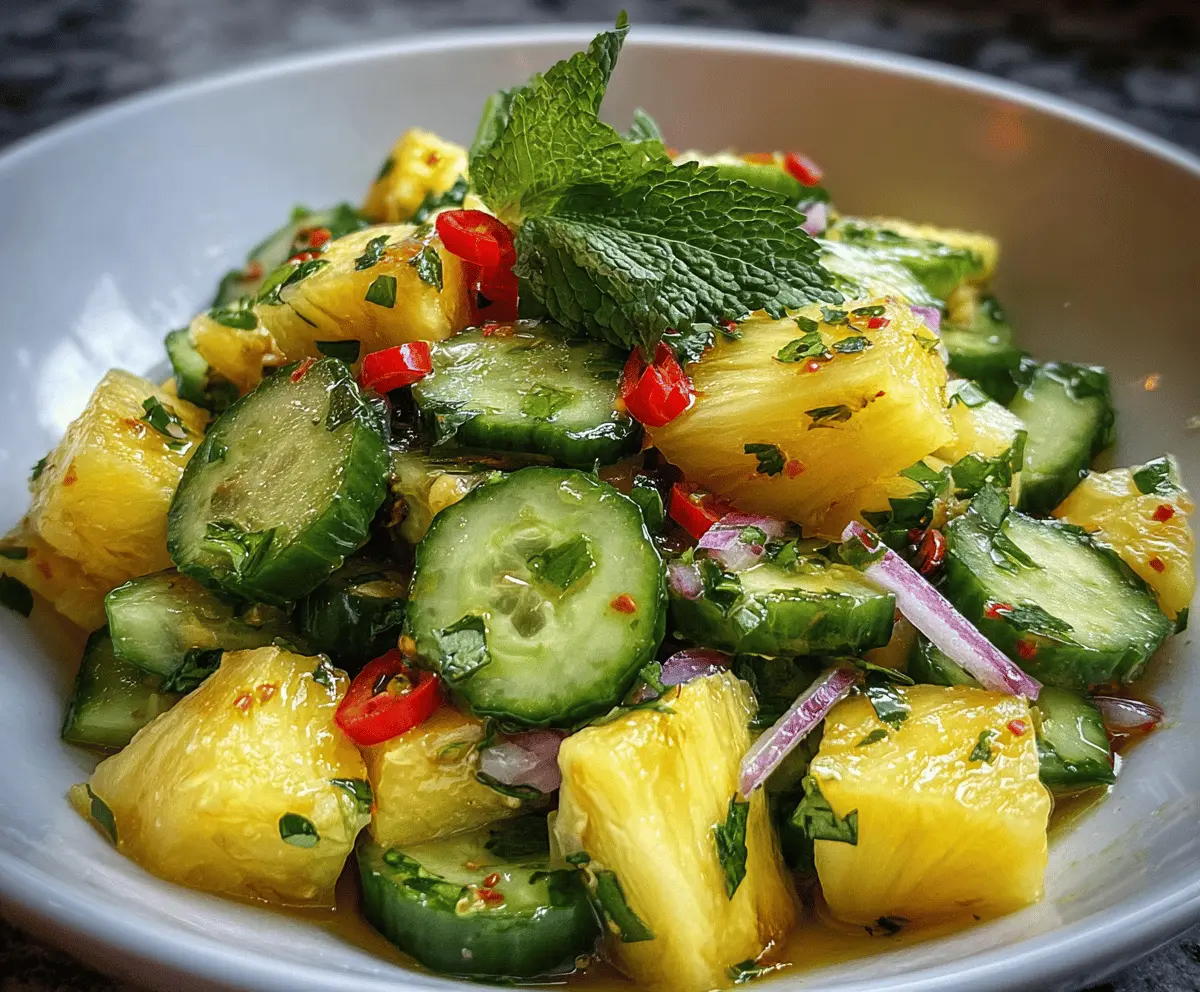 Fresh Pineapple Cucumber Salad Recipe