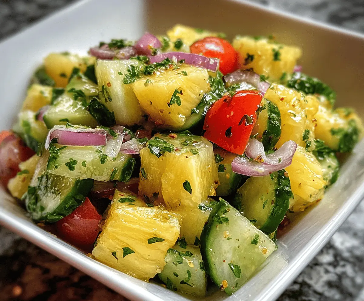 Fresh Pineapple Cucumber Salad Recipe