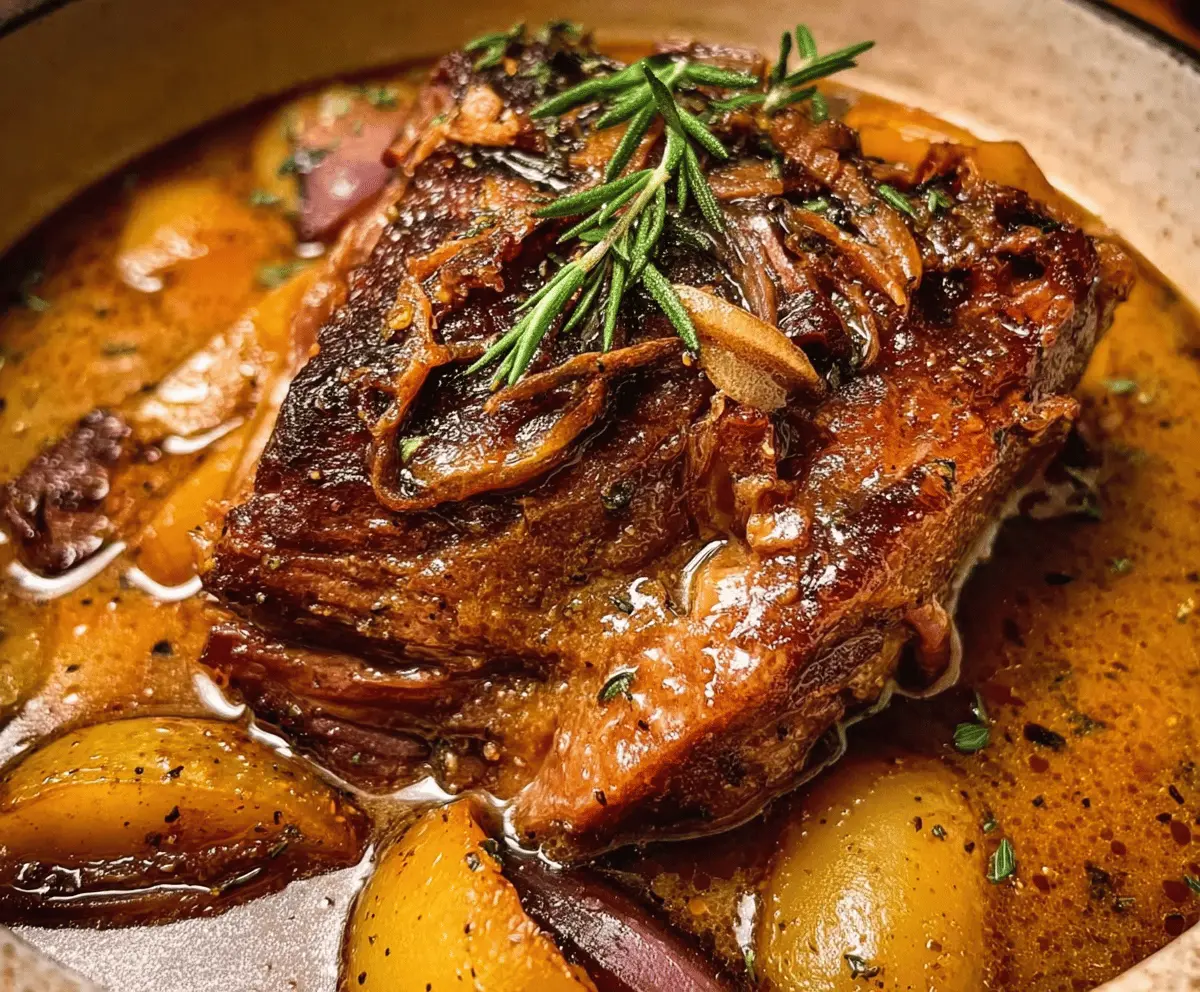 Easy Apple Cider Braised Pork Shoulder Recipe