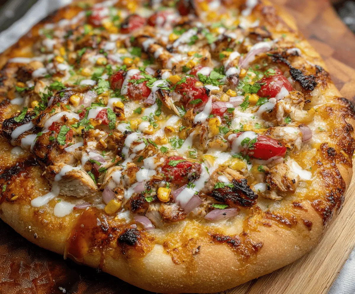 Easy Grilled BBQ Chicken Pizza for Summer