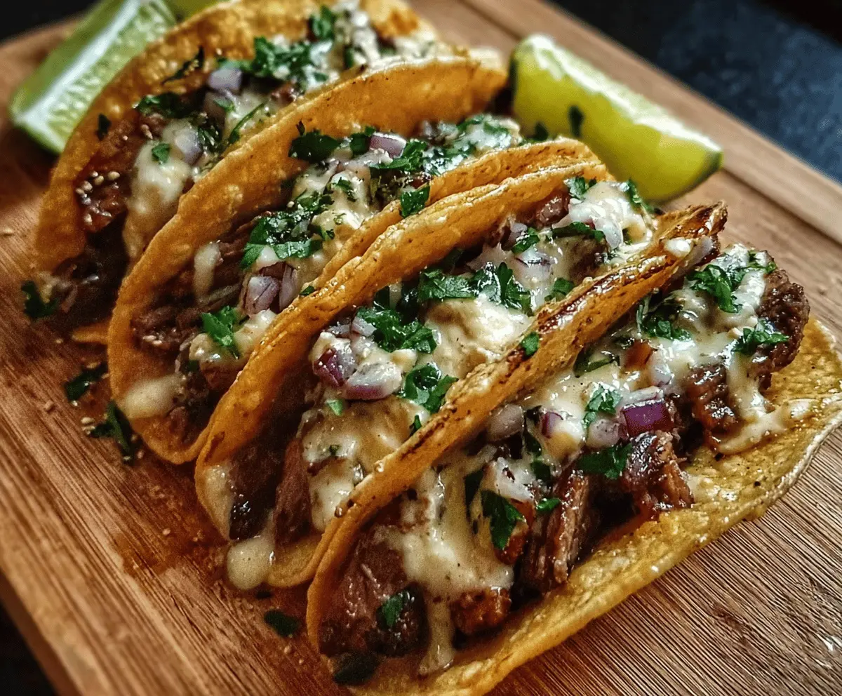 Easy Garlic Butter Honey BBQ Beef Tacos