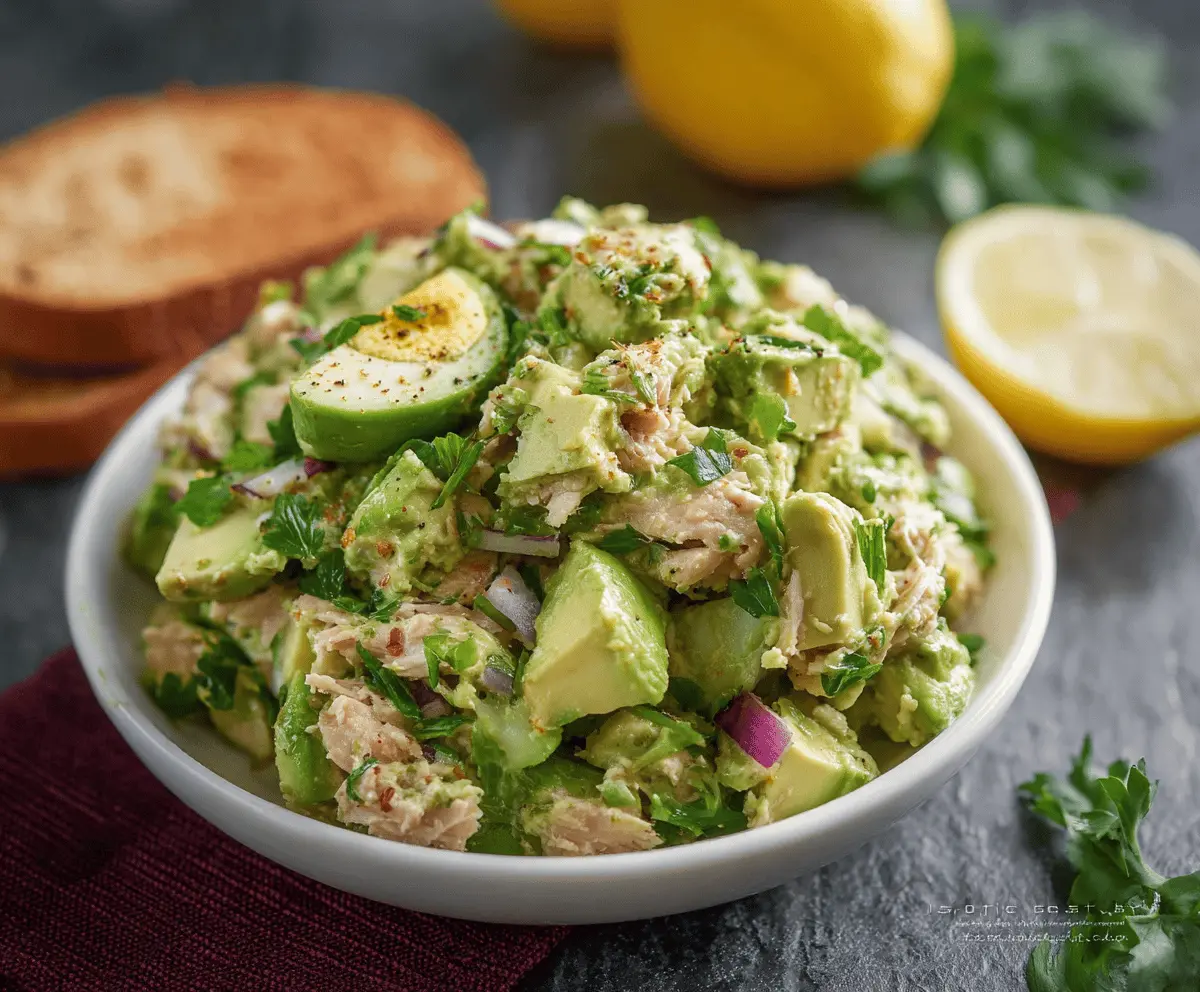 Easy Healthy Avocado Tuna Salad Recipe