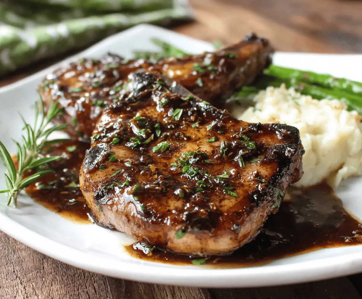 Easy Balsamic Pork Chops Recipe