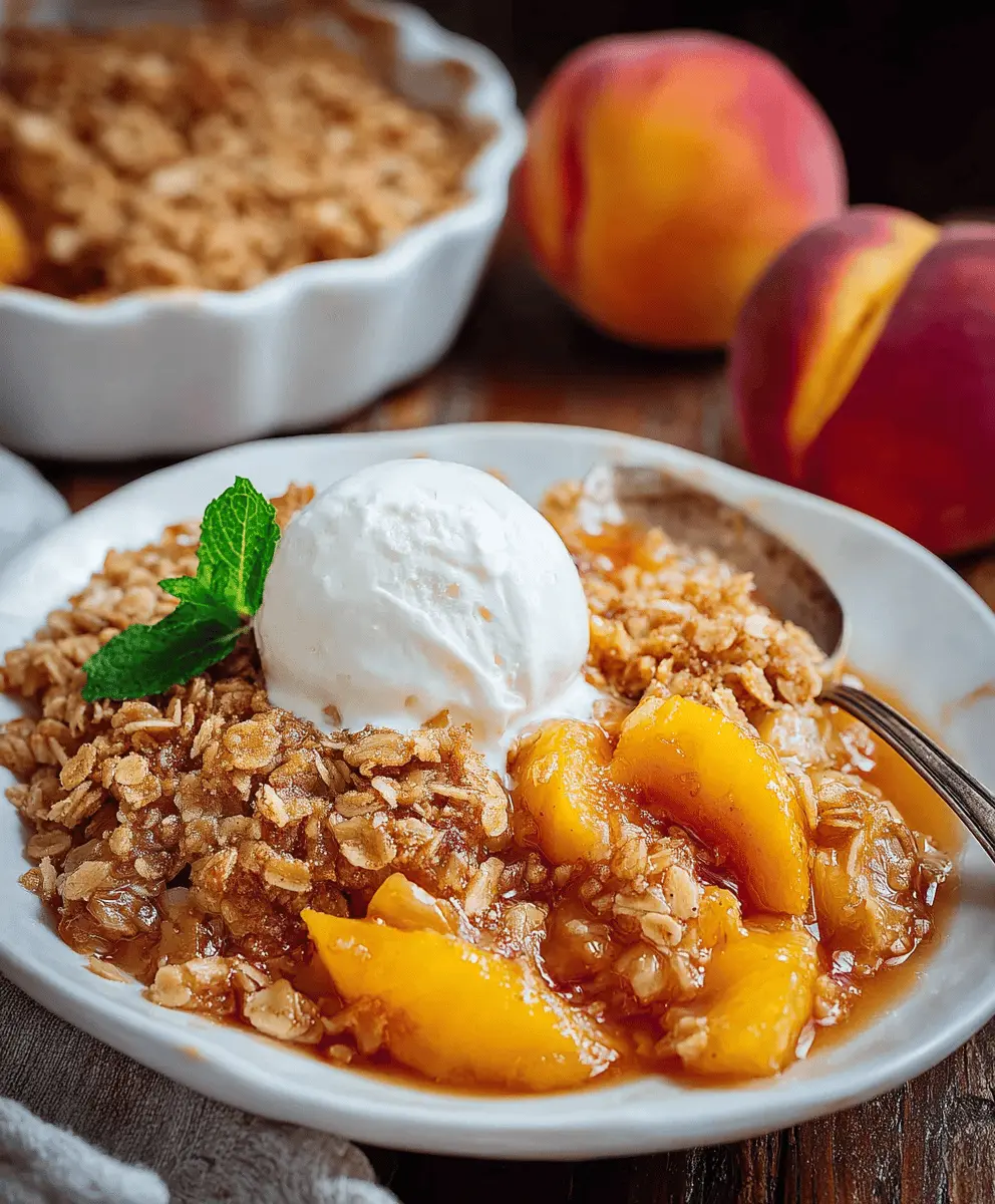 Easy Peach Crisp Recipe for Summer Desserts