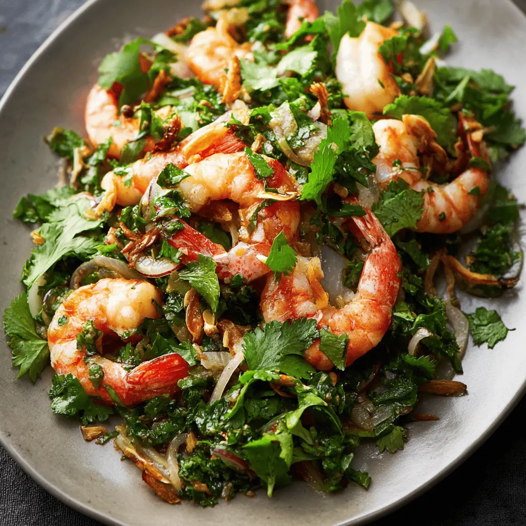 Easy Cilantro Shrimp Salad with Shallots