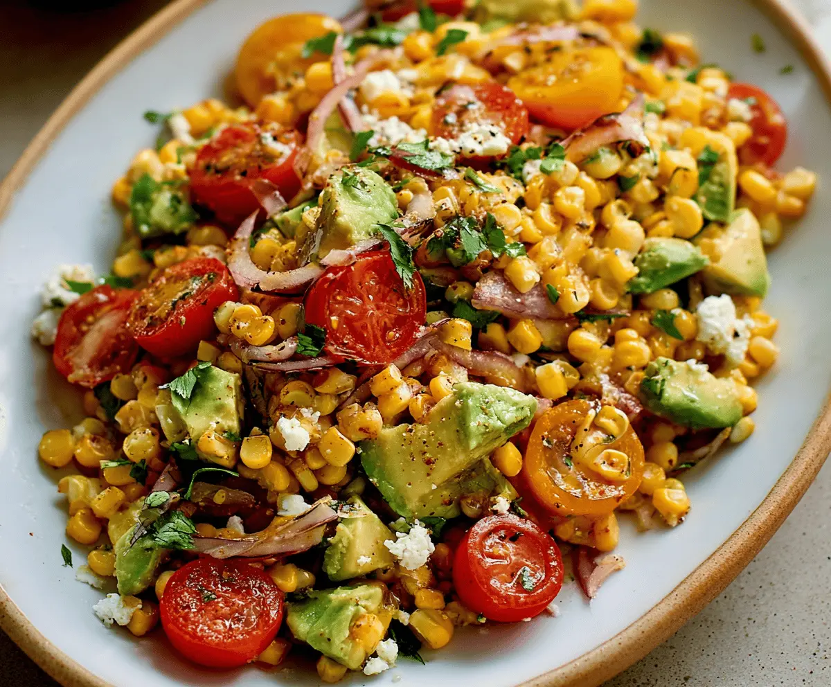 Easy Grilled Corn Salad with Fresh Herbs