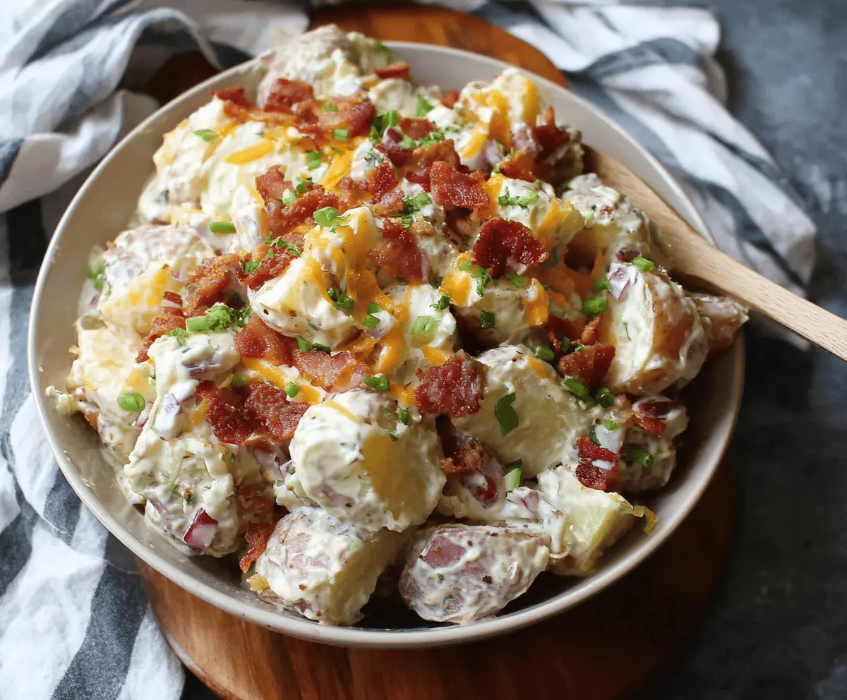 Easy Loaded Baked Potato Salad Recipe