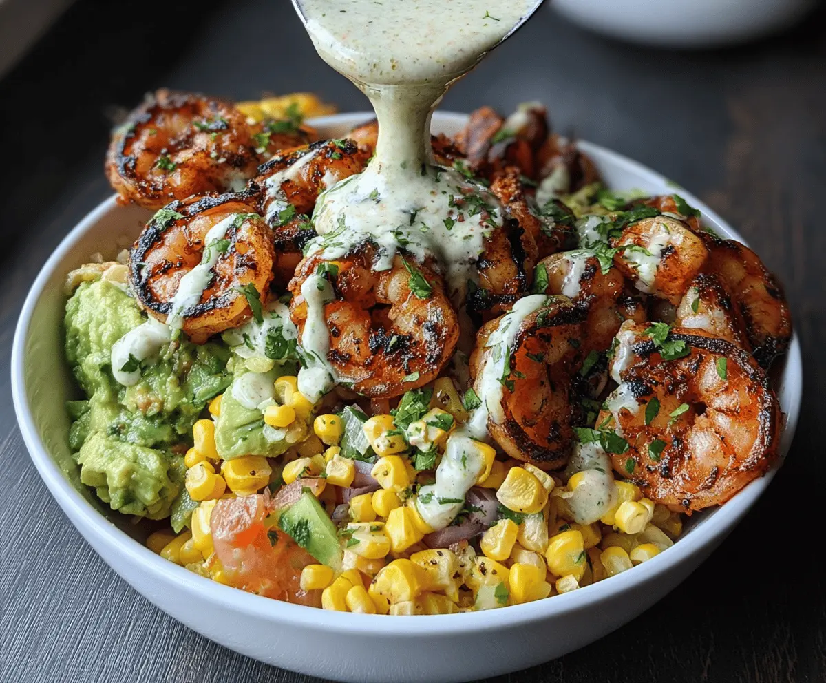 Easy Grilled Shrimp Bowl with Avocado and Corn Salsa