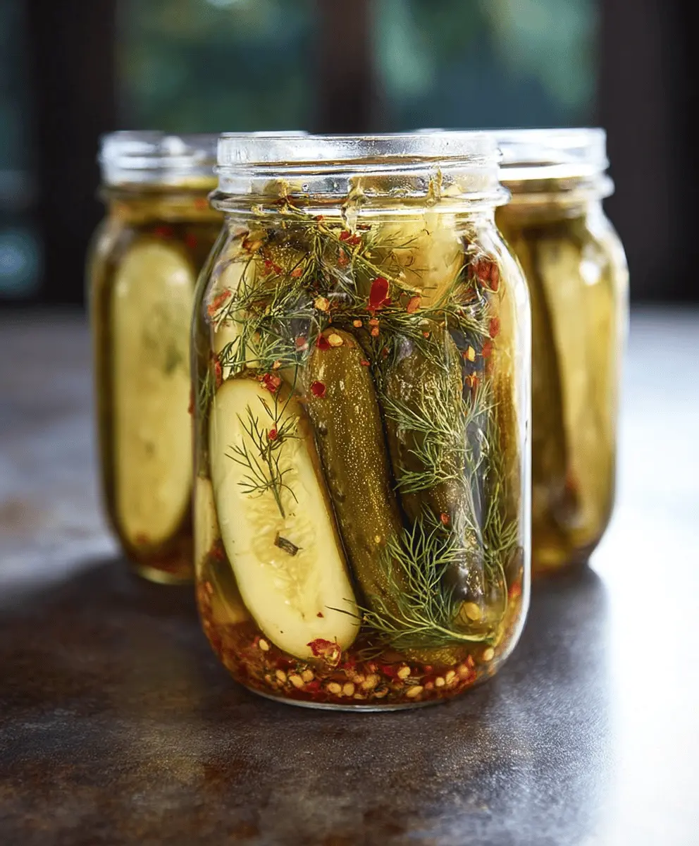 Easy Killer Spicy Garlic Dill Pickles Recipe