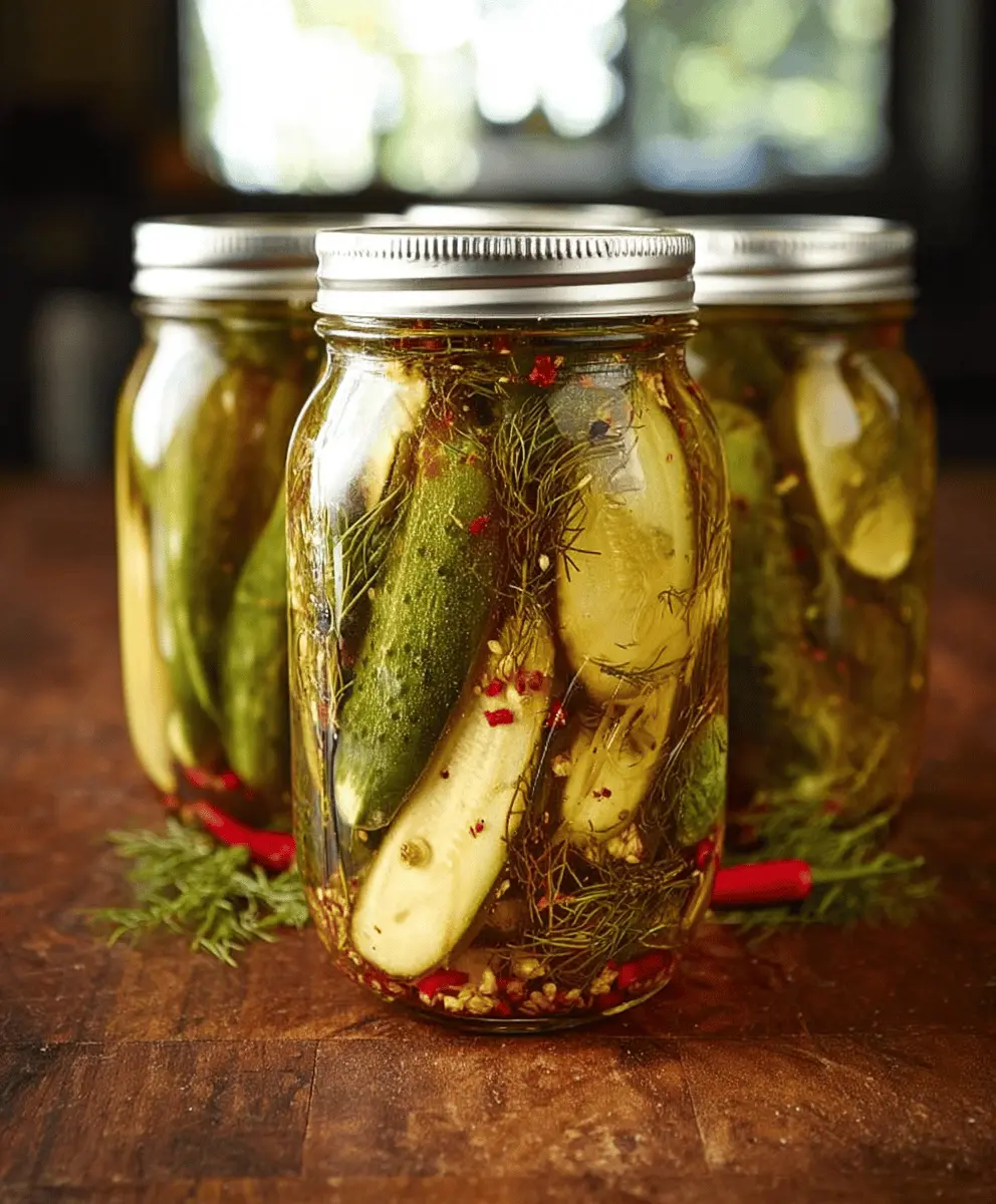 Easy Killer Spicy Garlic Dill Pickles Recipe