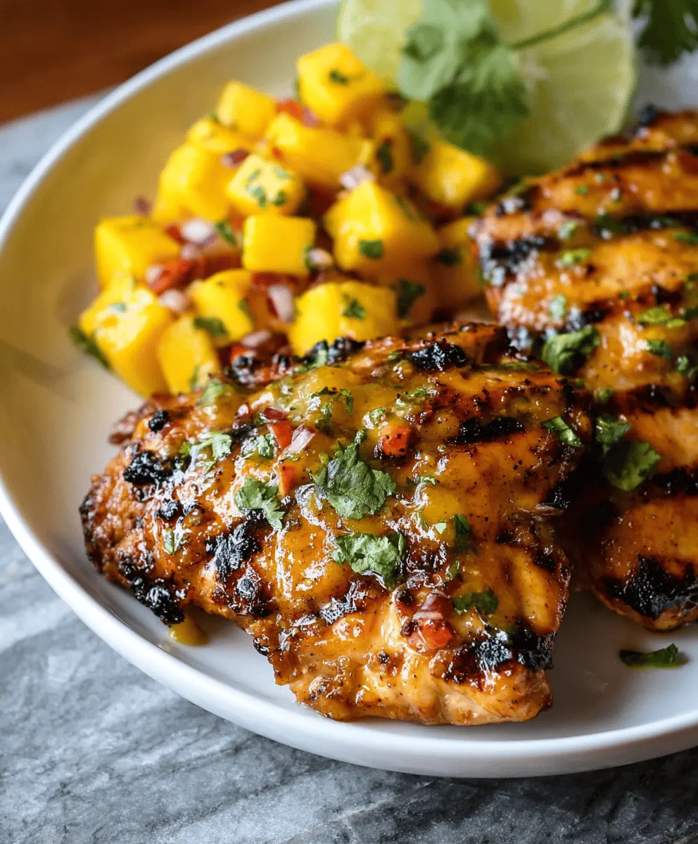 Easy Grilled Mango Chicken with Sweet Glaze