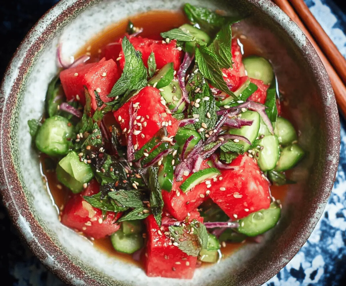 Refreshing Watermelon Shiso Salad Recipe