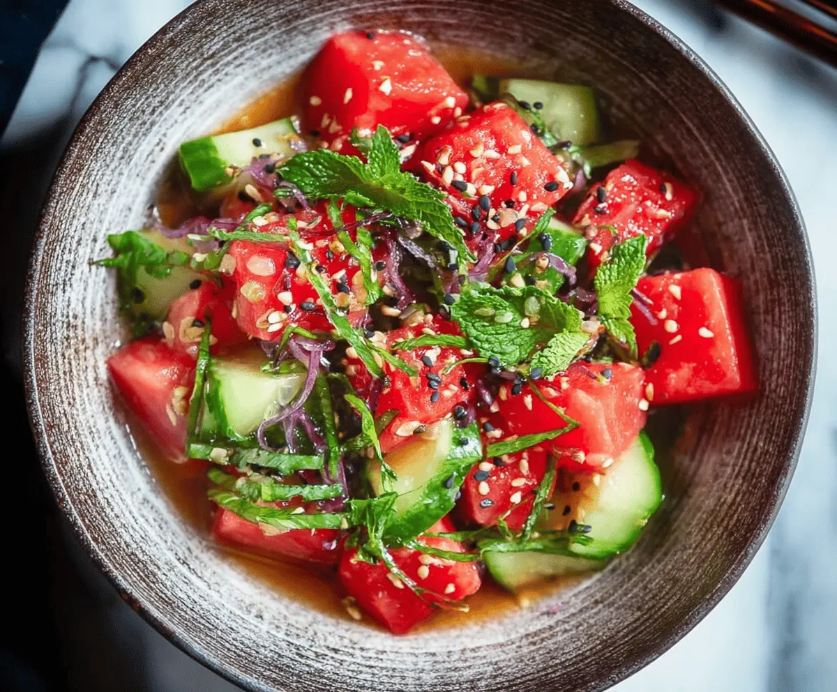 Refreshing Watermelon Shiso Salad Recipe