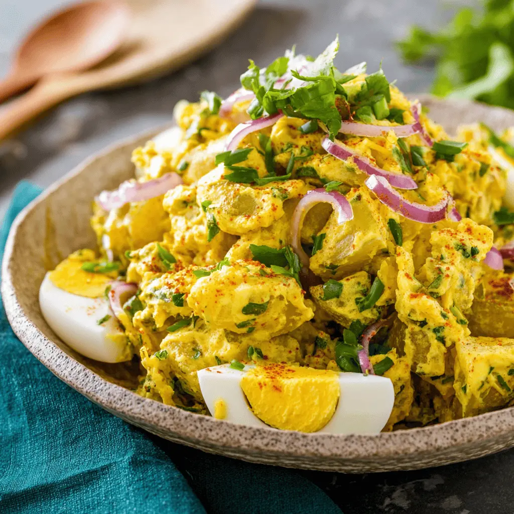 Easy Creamy Curried Potato Salad Recipe