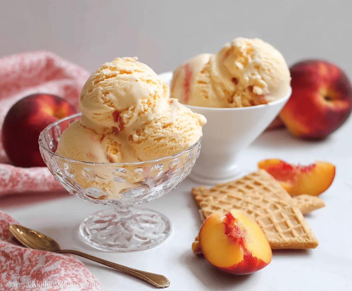 Creamy Peach Ice Cream Recipe for Summer