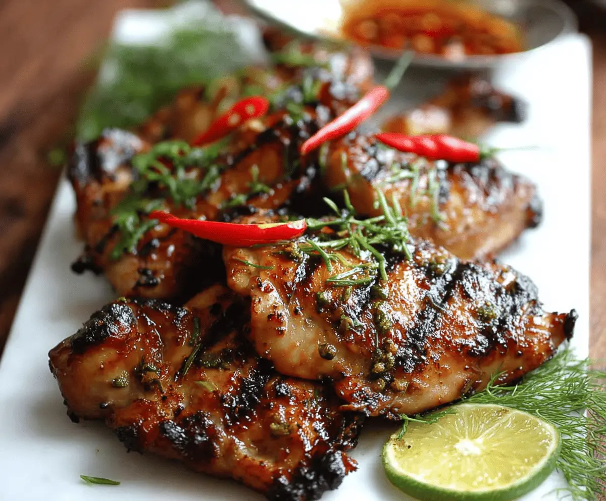 Easy Grilled Thai Chicken Recipe (Gai Yang)