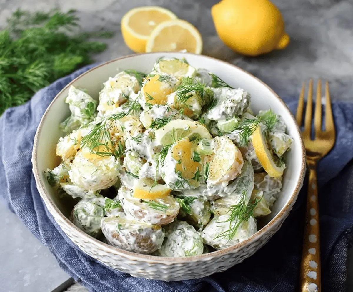 Creamy Lemon Tzatziki Potato Salad Recipe