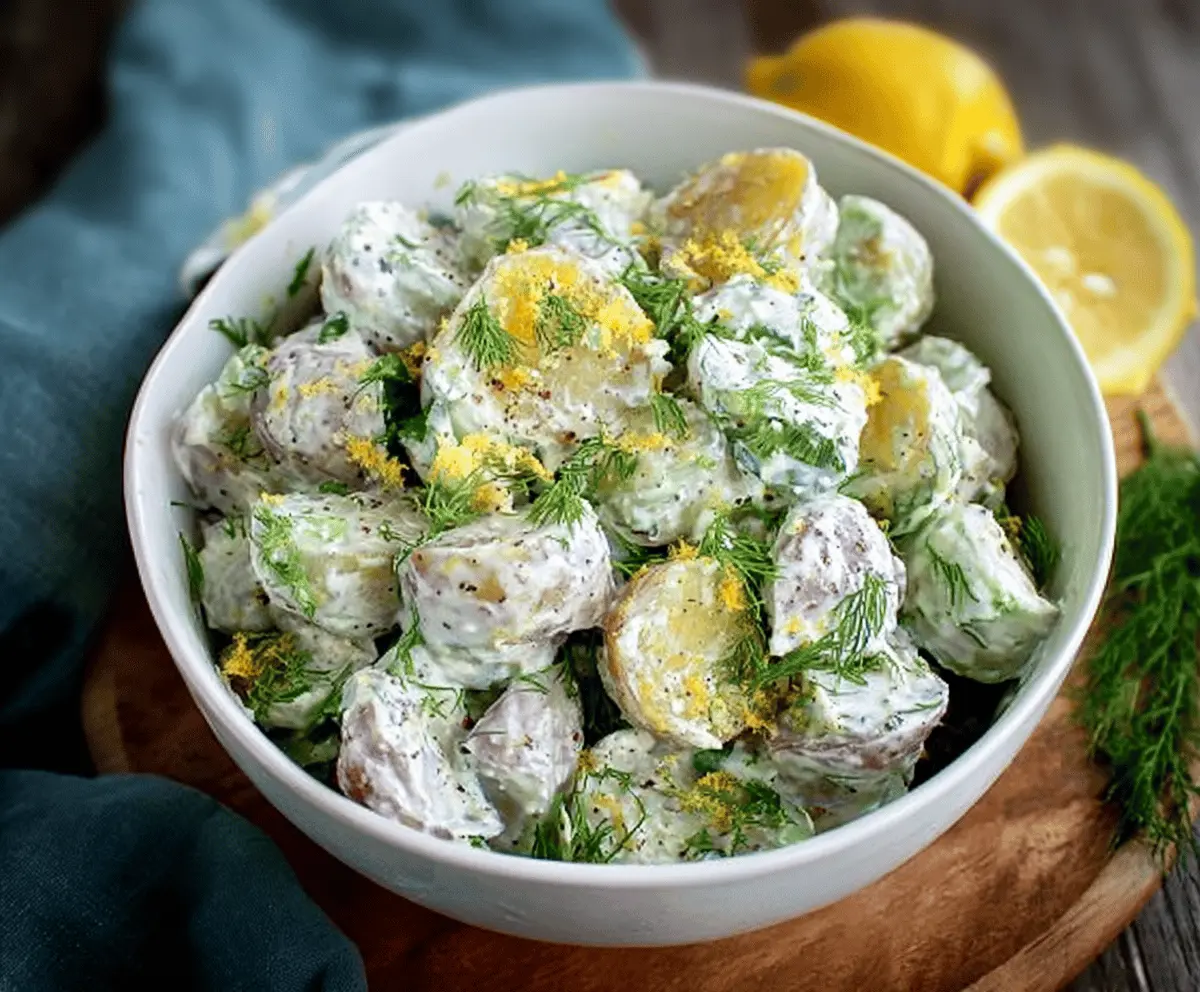 Creamy Lemon Tzatziki Potato Salad Recipe