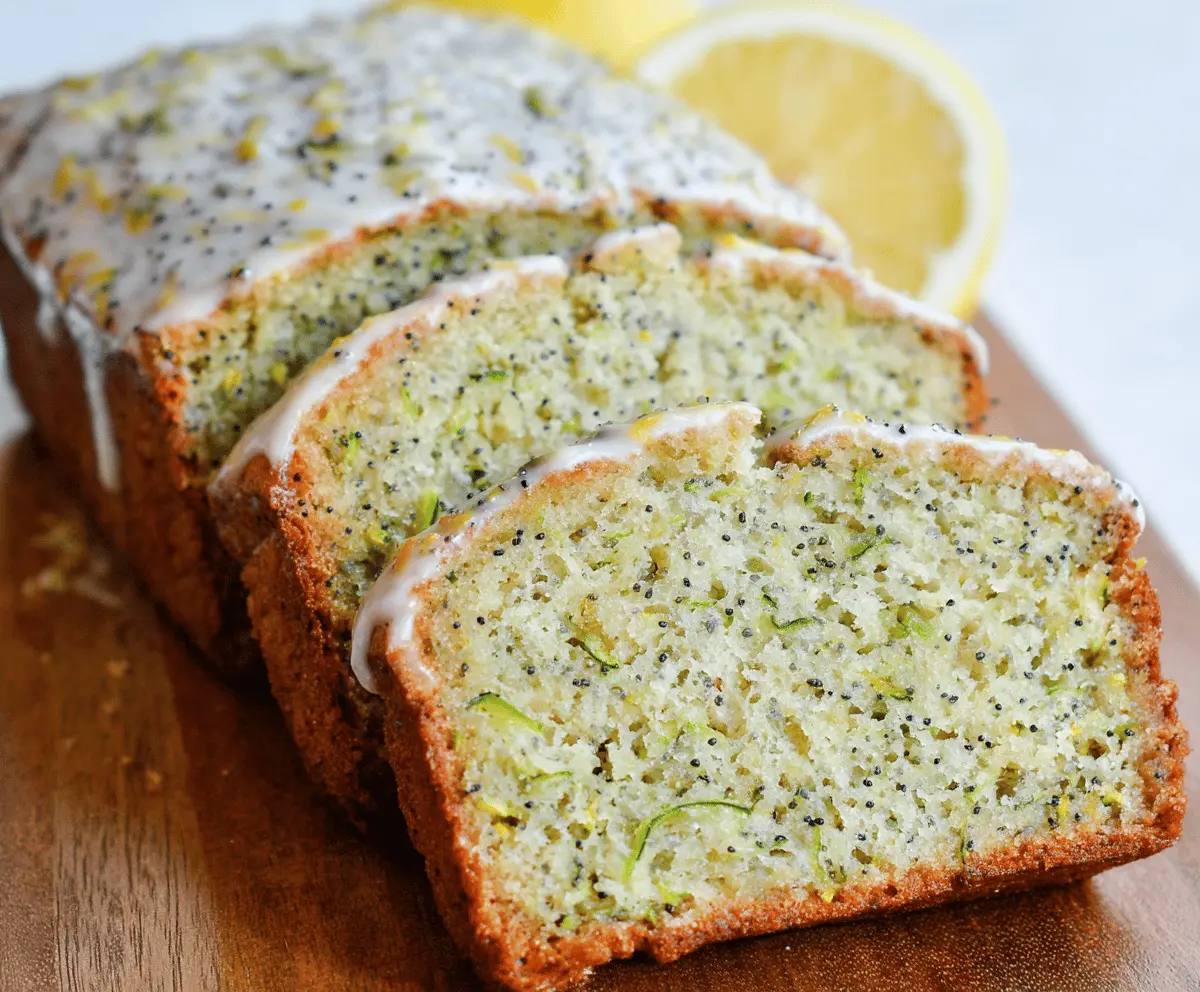 Moist Lemon Poppy Seed Zucchini Bread Recipe