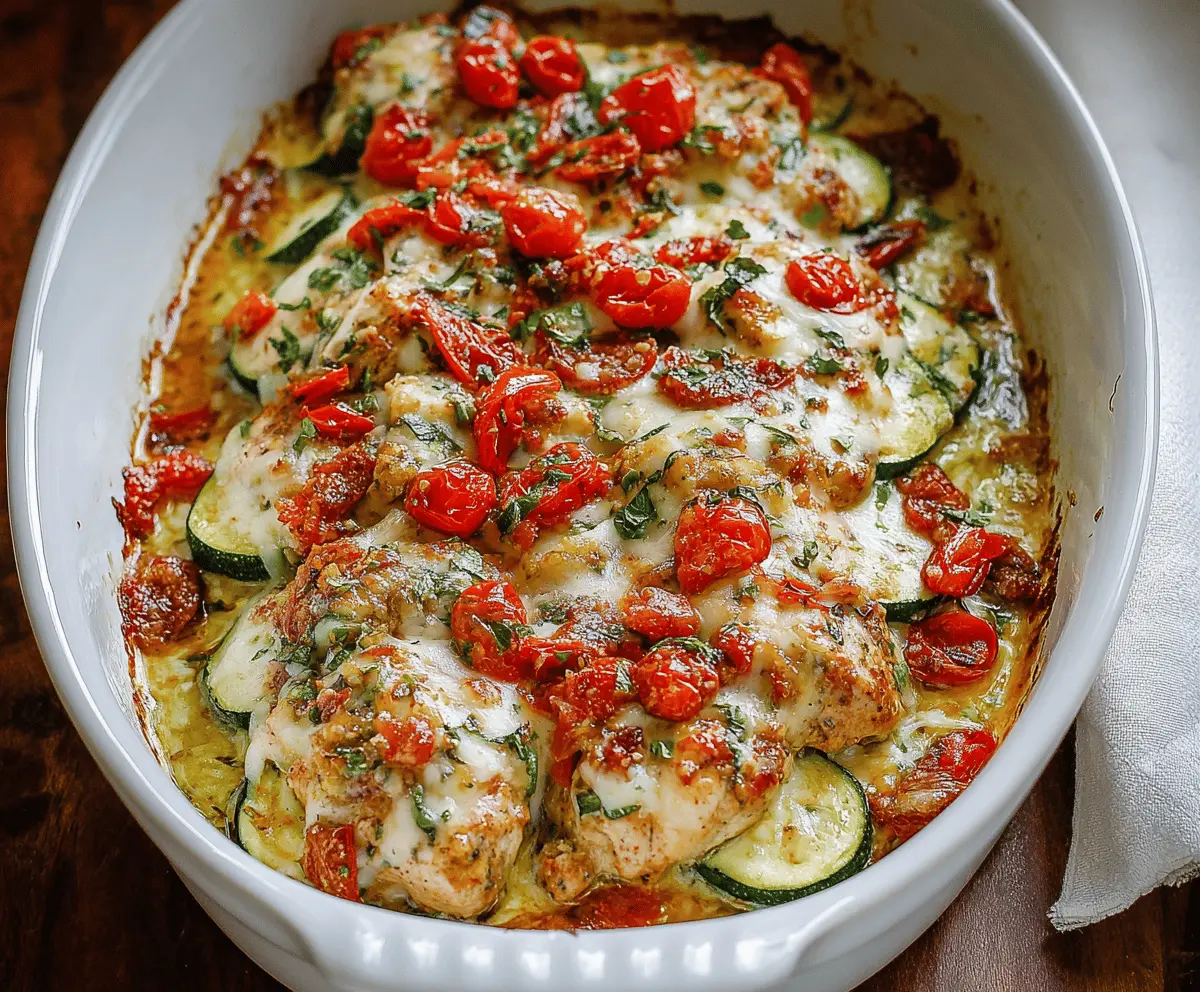 Easy Mediterranean Chicken Zucchini Bake Recipe