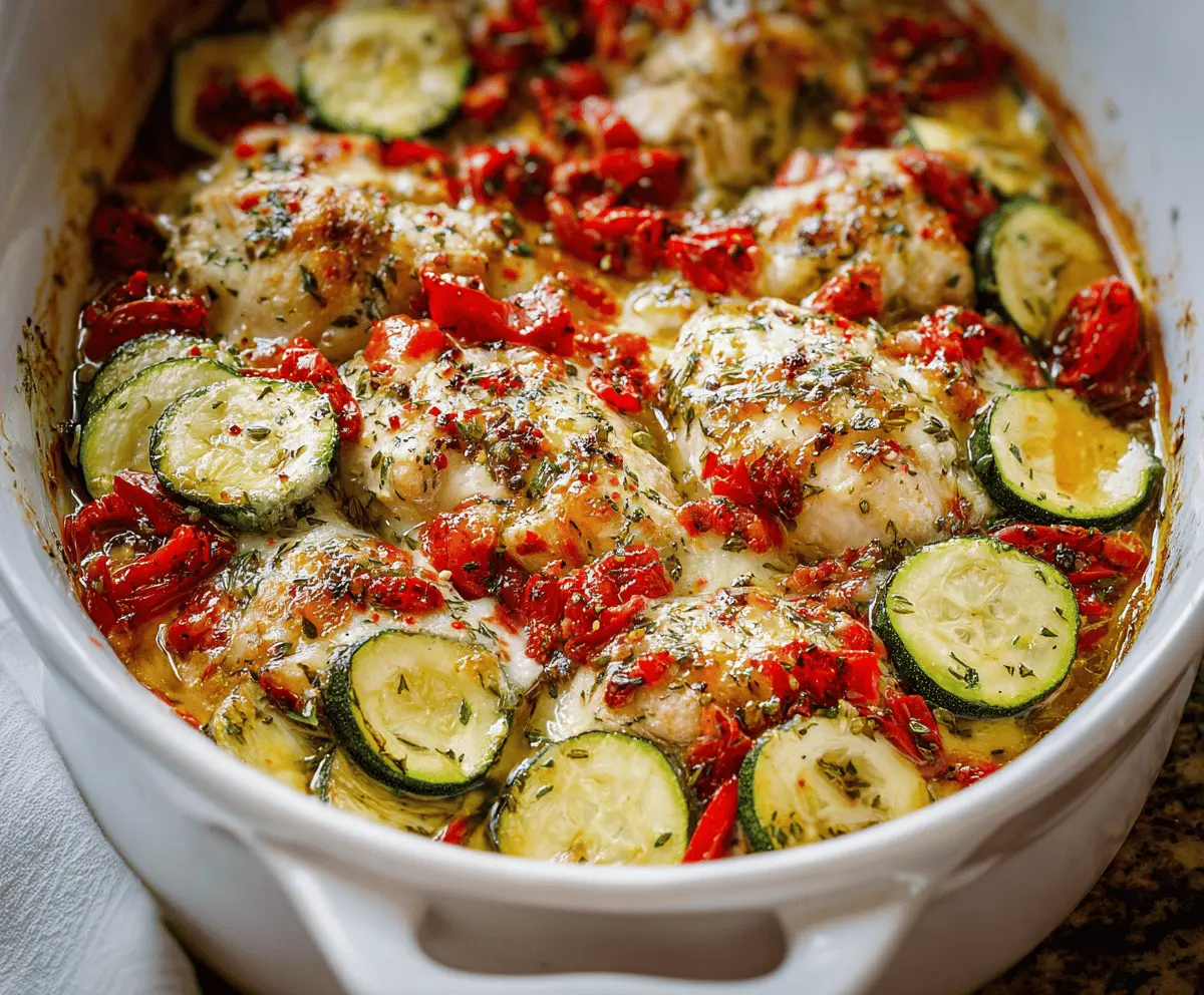 Easy Mediterranean Chicken Zucchini Bake Recipe