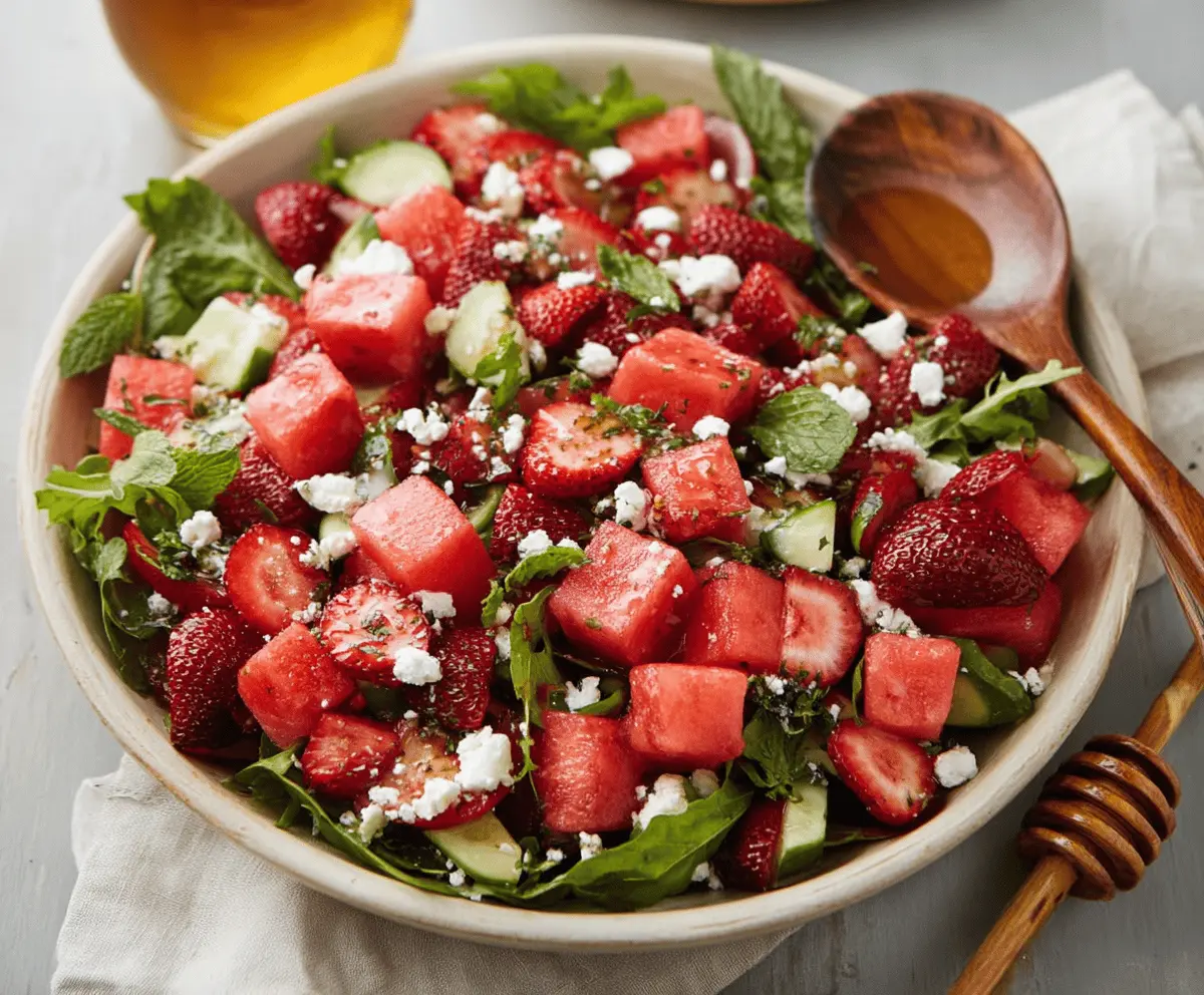 Refreshing Watermelon Strawberry Salad Recipe