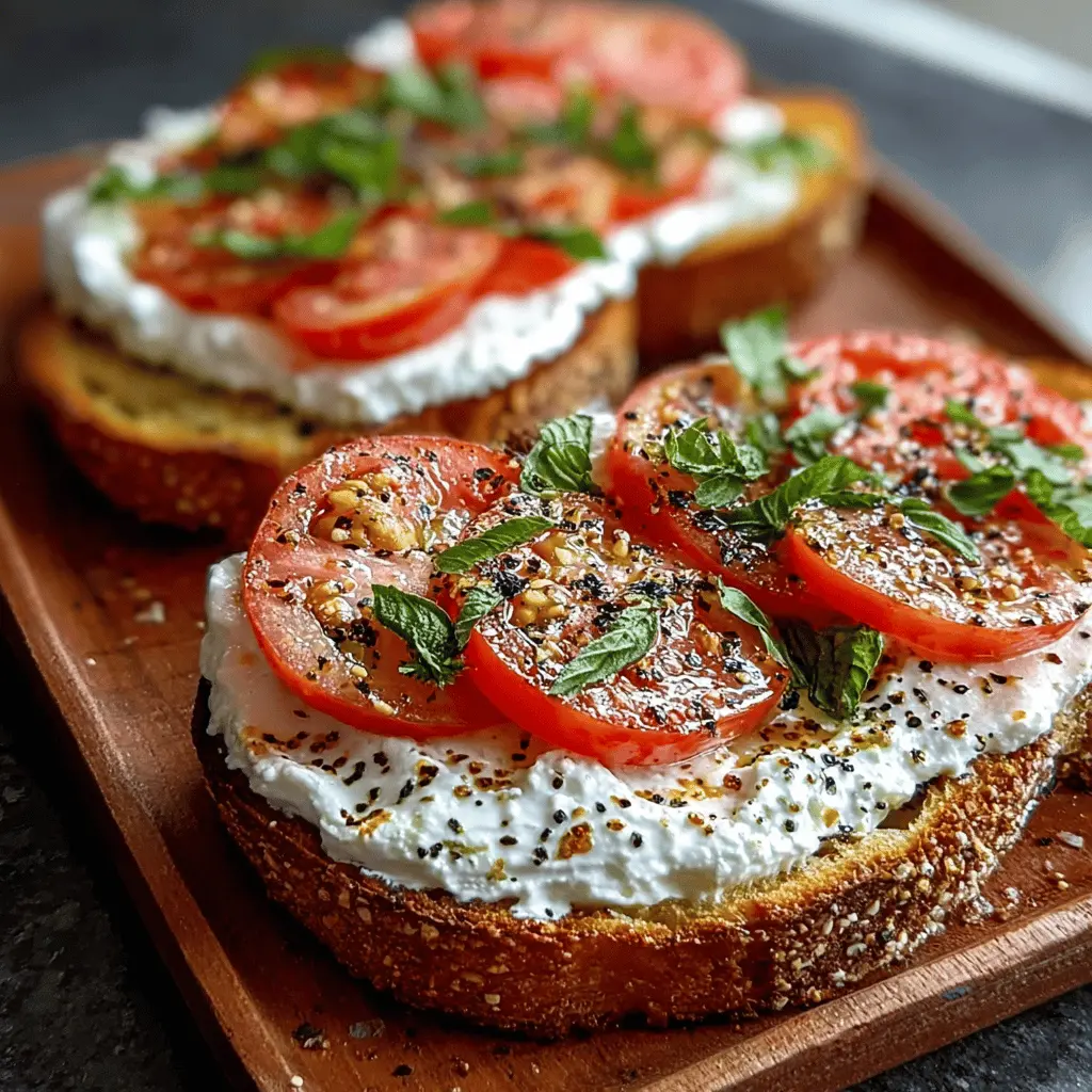 Creamy Ricotta Tomato Sourdough Toast Recipe