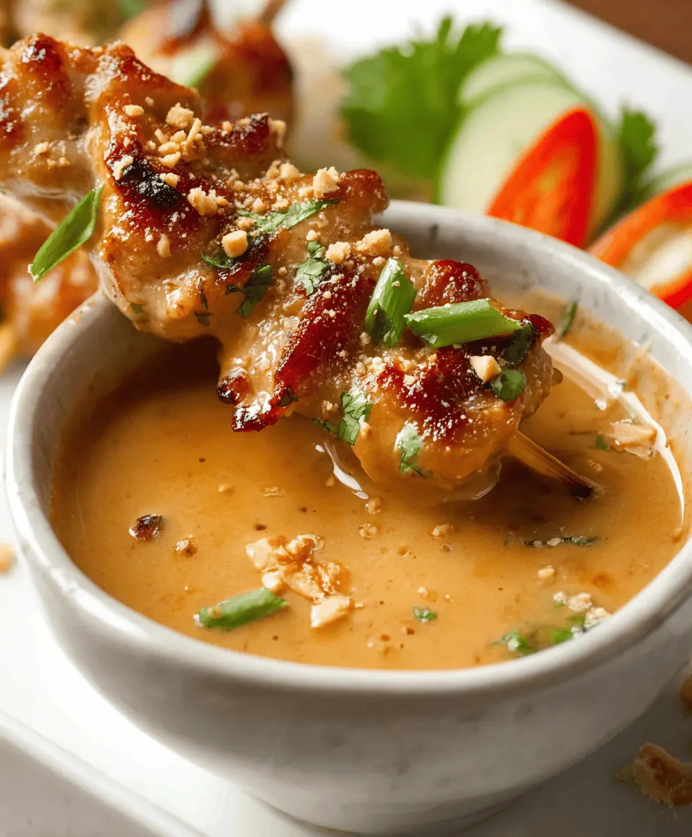 Easy Chicken Satay with Homemade Thai Peanut Sauce