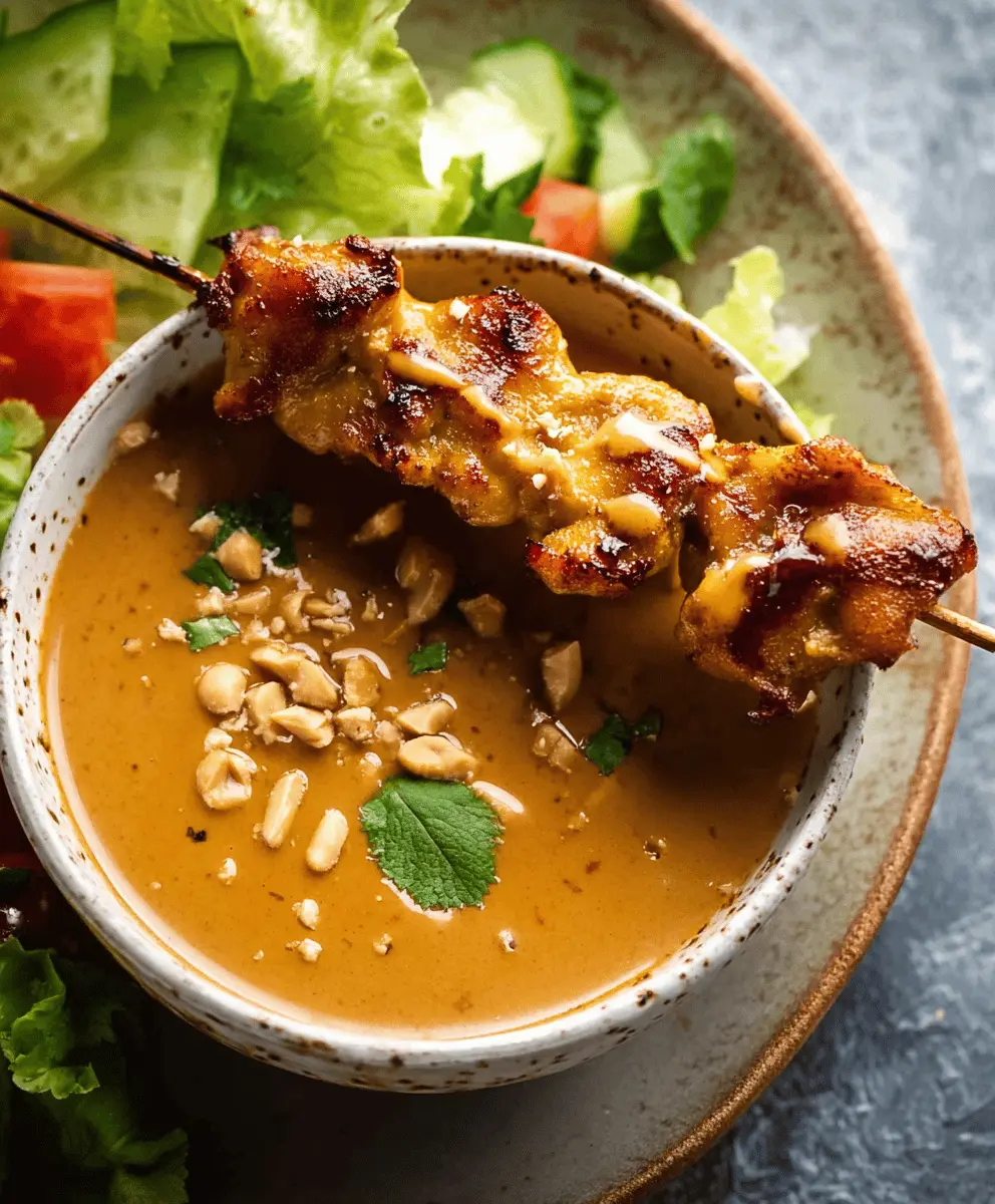 Easy Chicken Satay with Homemade Thai Peanut Sauce