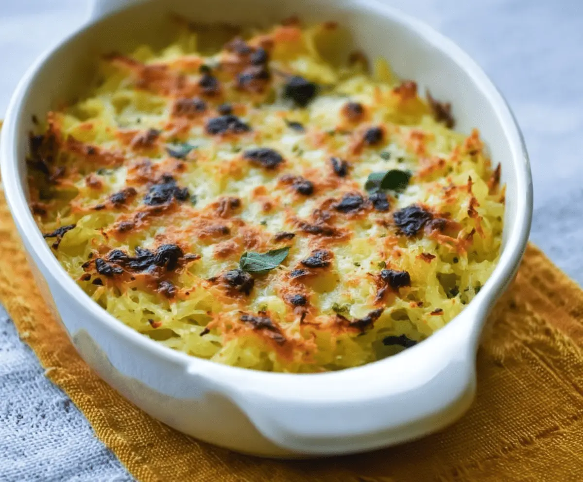 Healthy Spaghetti Squash Au Gratin Recipe