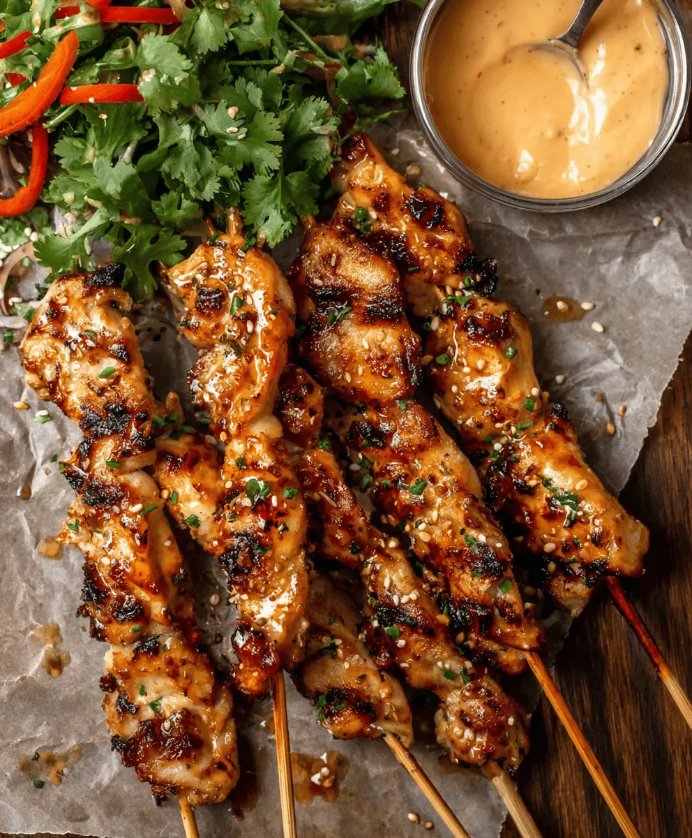 Easy Bang Bang Chicken Skewers with Spicy Sauce