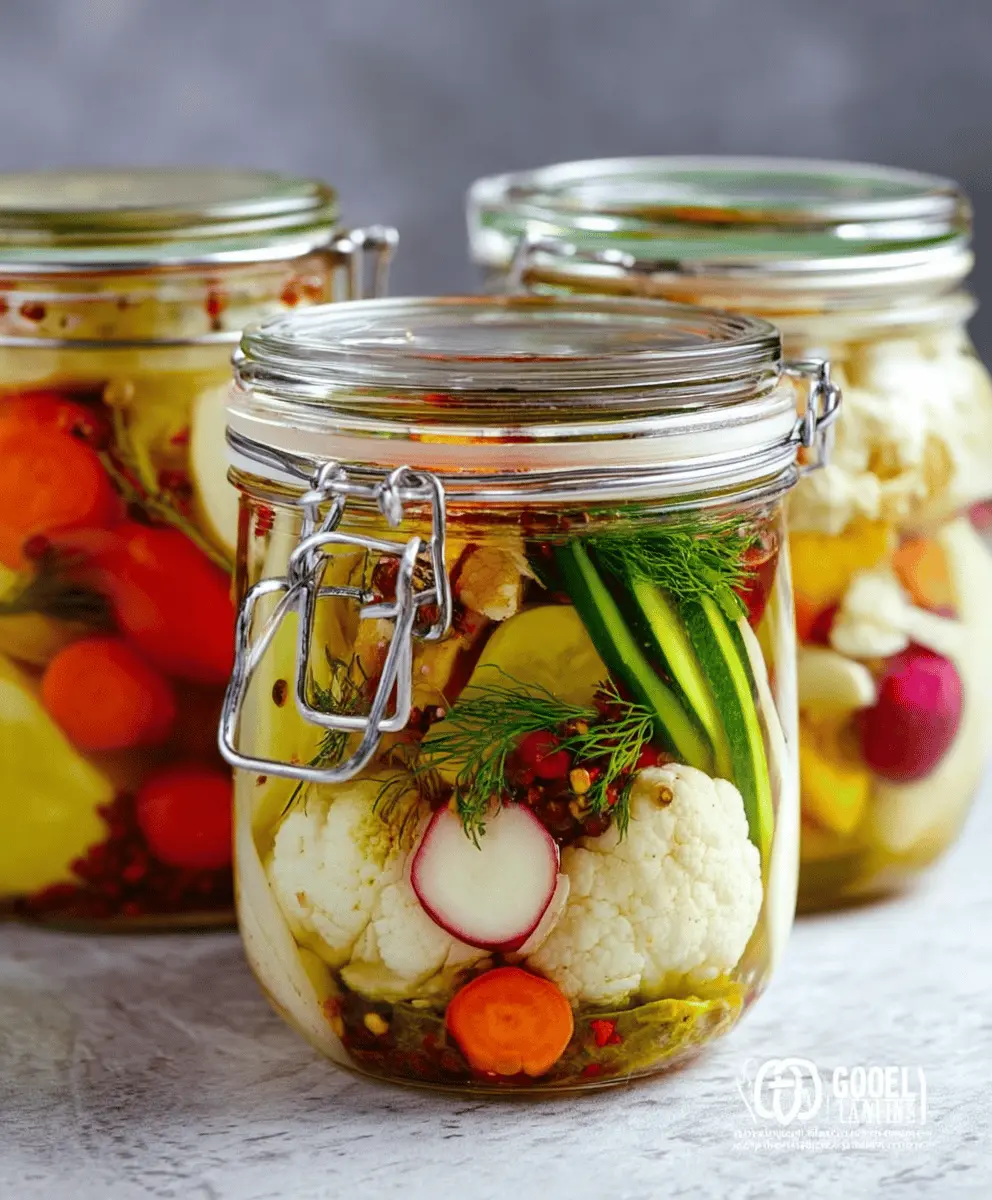 Easy Crunchy Tangy Refrigerator Pickled Vegetables