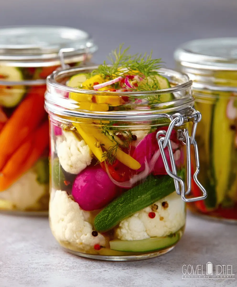 Easy Crunchy Tangy Refrigerator Pickled Vegetables