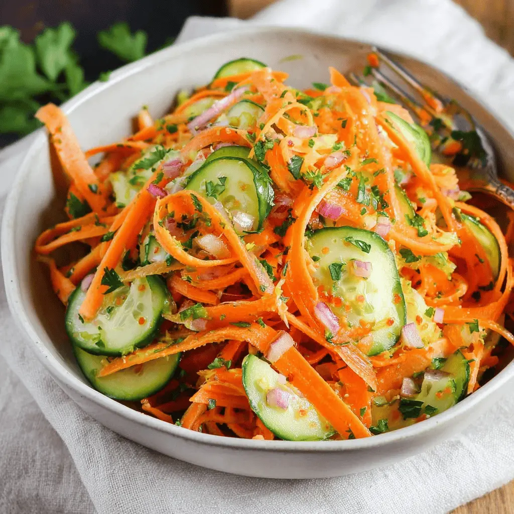 Fresh Carrot and Cucumber Salad Recipe
