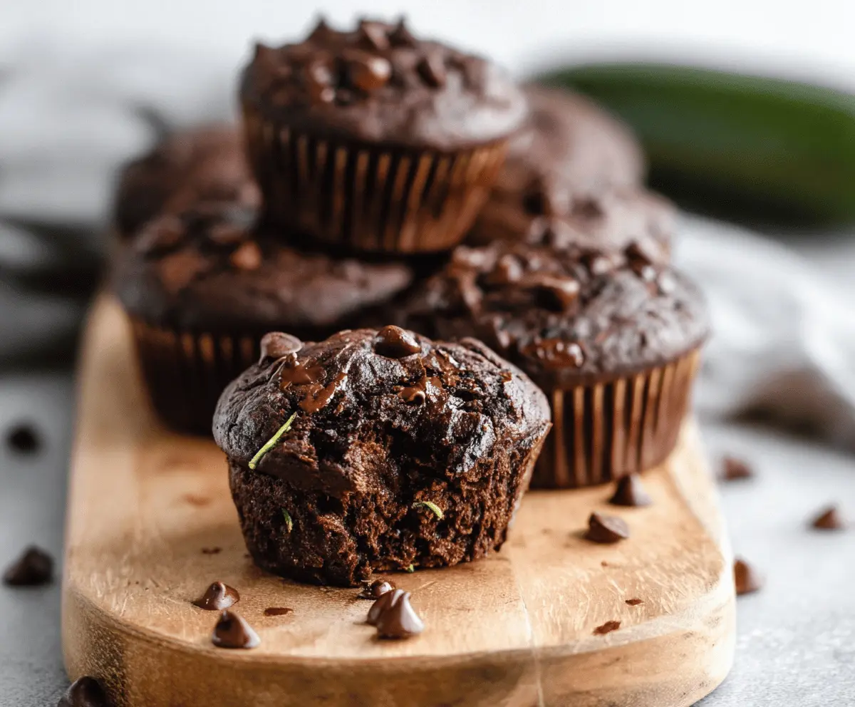 Moist Chocolate Zucchini Muffins Recipe