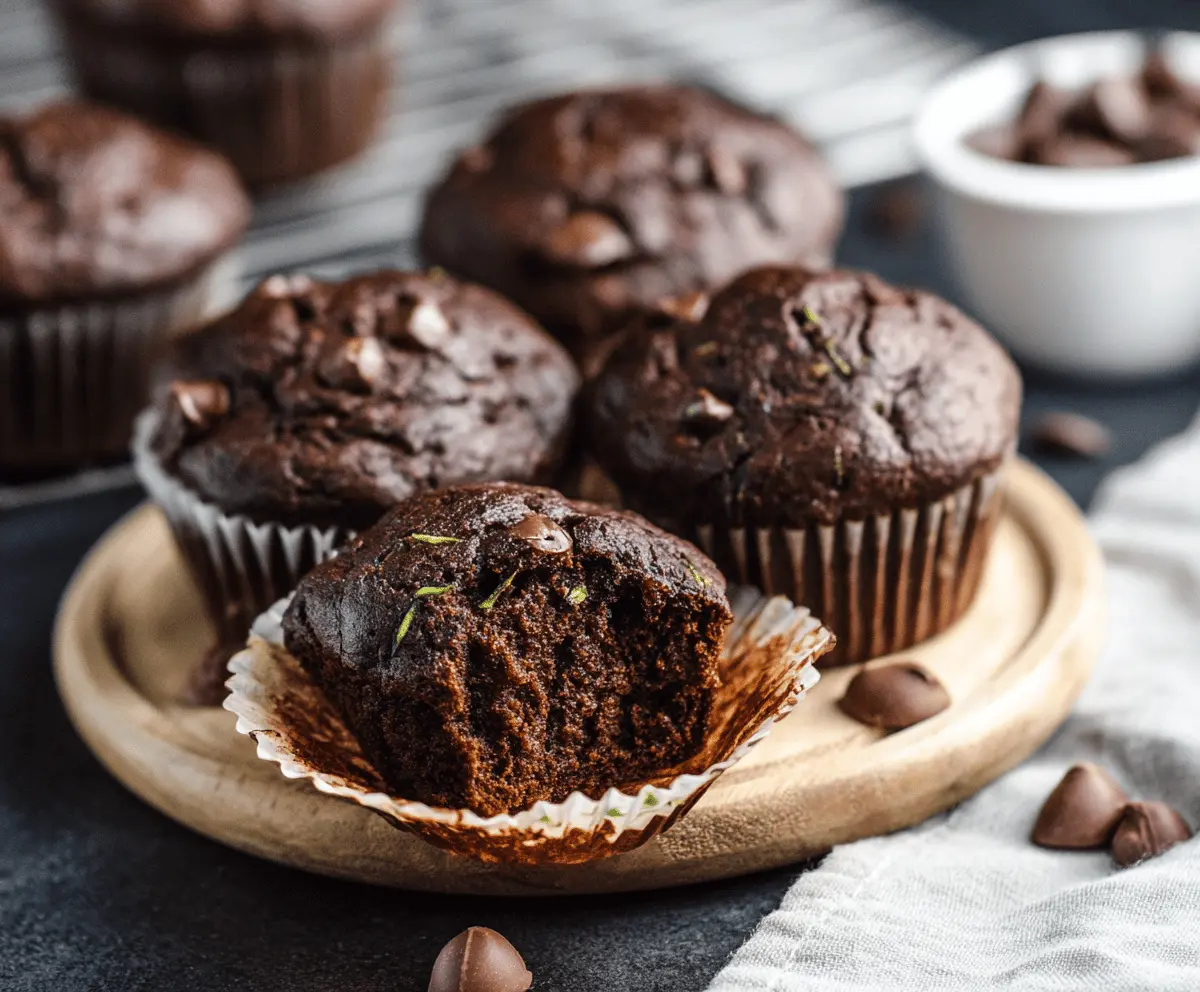 Moist Chocolate Zucchini Muffins Recipe