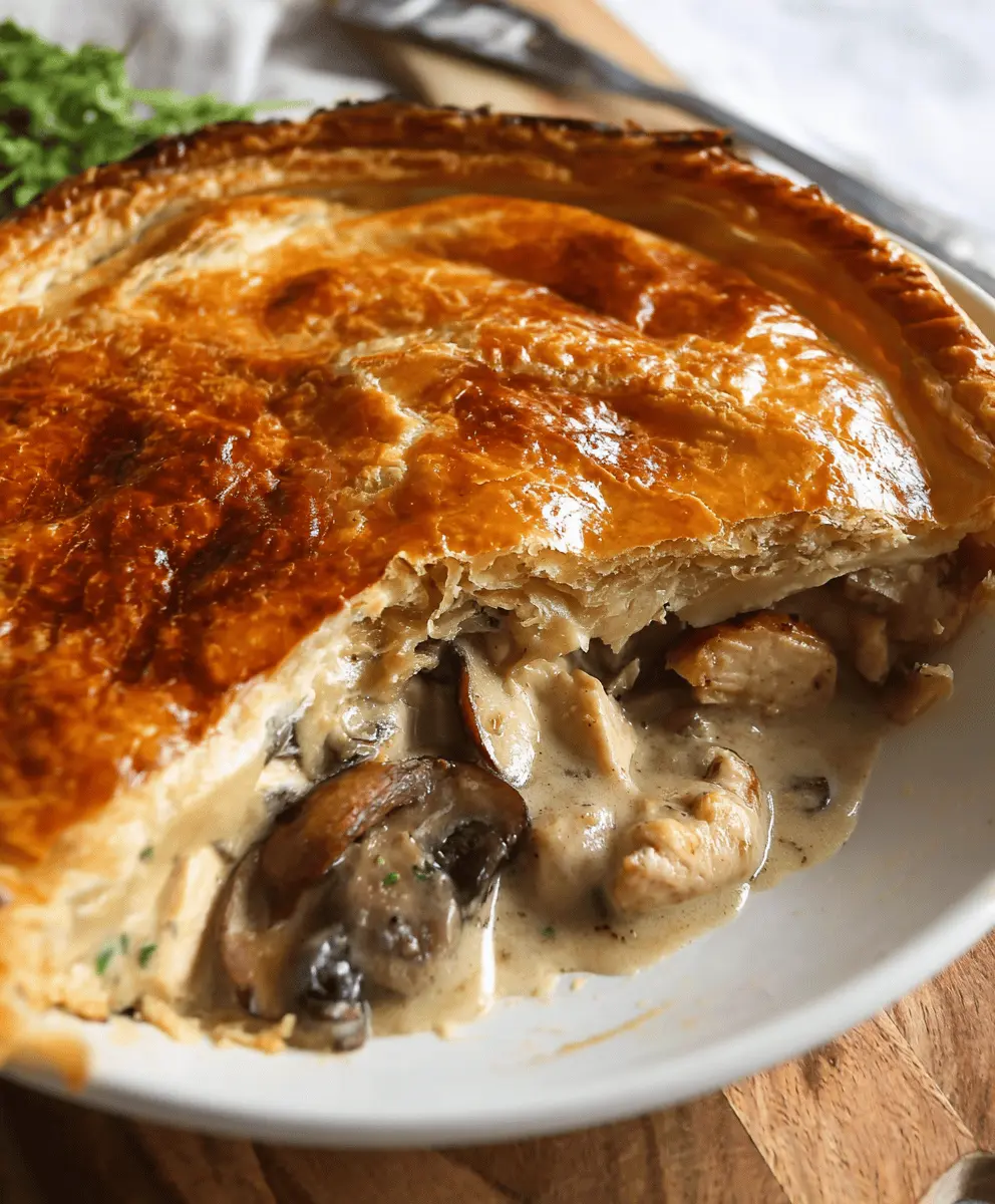 Creamy Chicken and Mushroom Pie Recipe