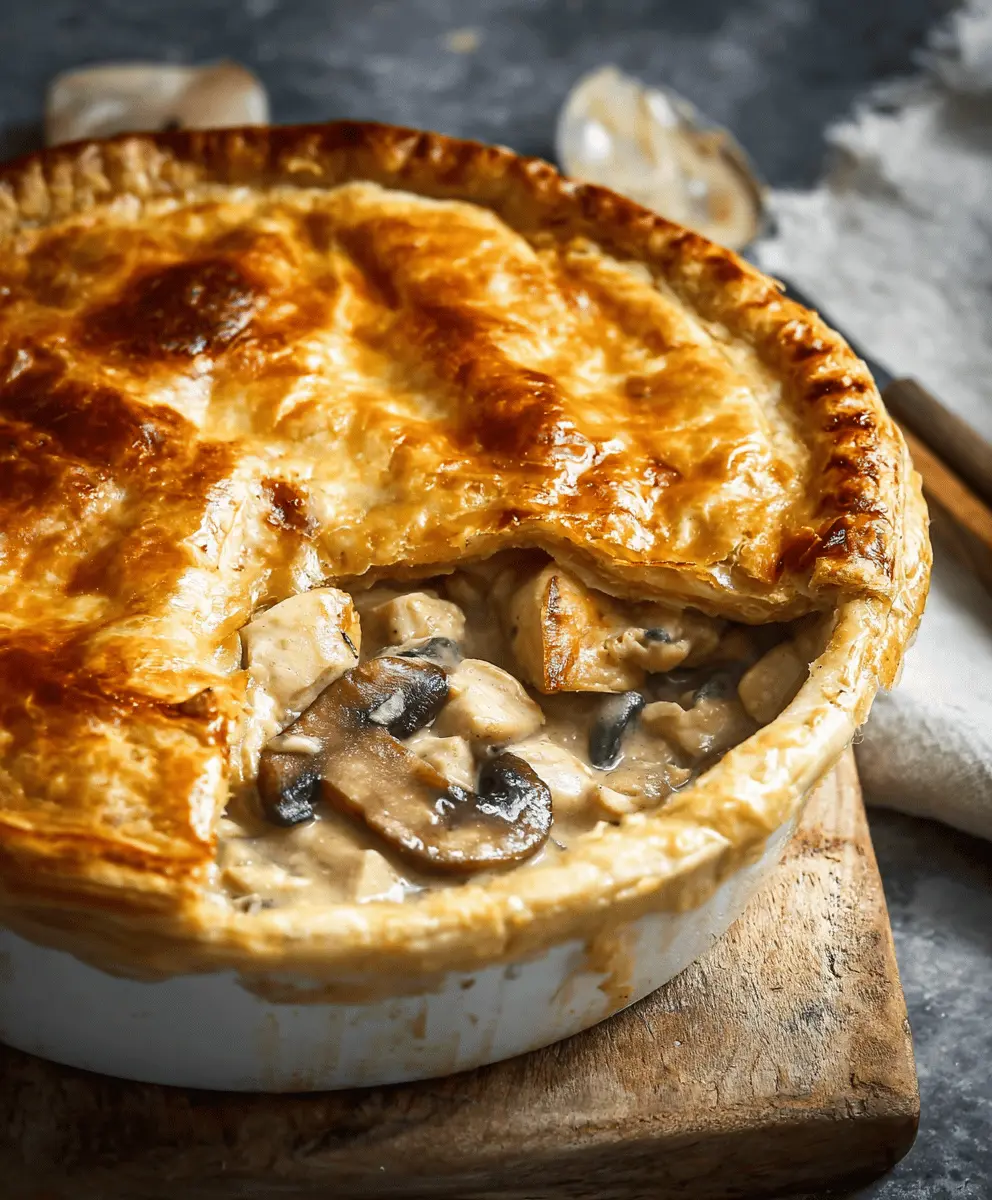 Creamy Chicken and Mushroom Pie Recipe